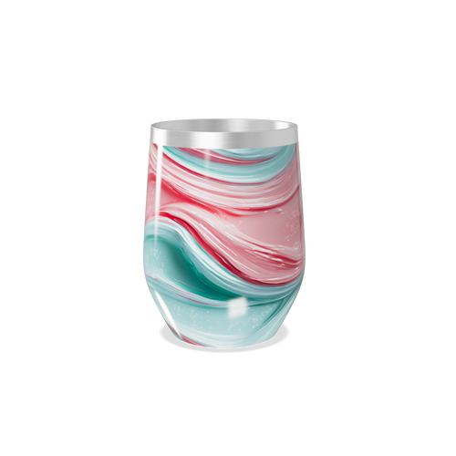 Copo Térmico Slim - Mármore Rosa e Verde