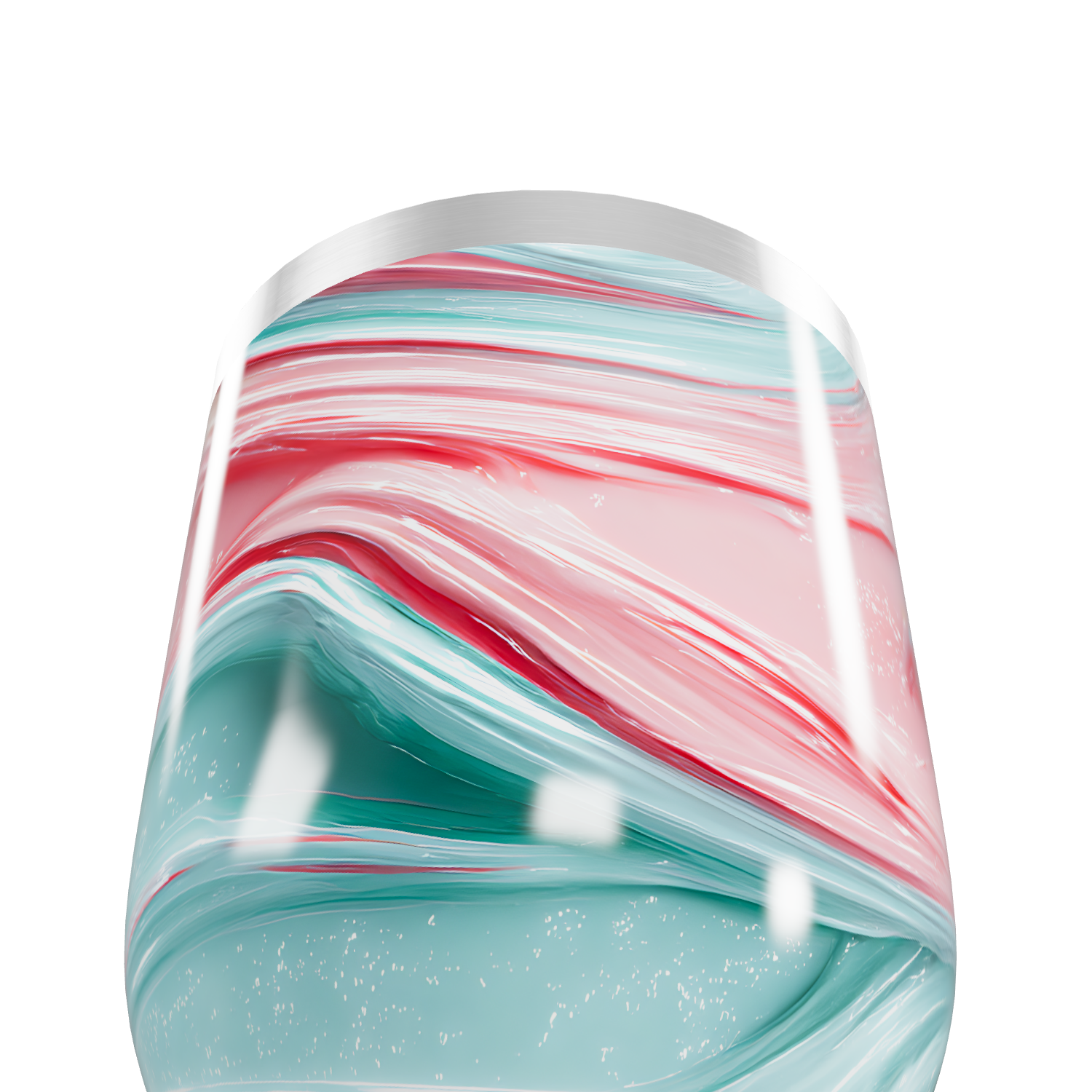 Copo Térmico Slim - Mármore Rosa e Verde