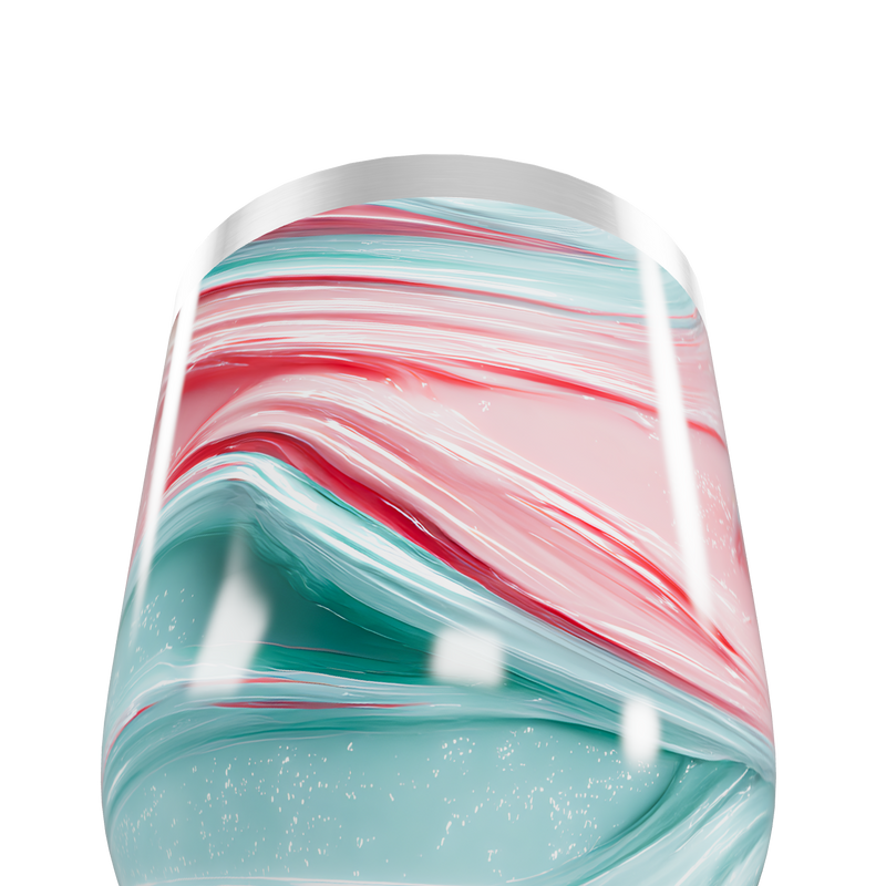 Copo Térmico Slim - Mármore Rosa e Verde