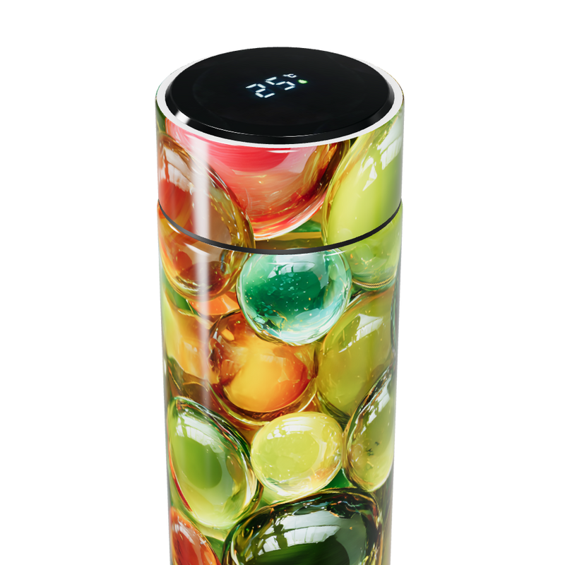 Garrafa Térmica Touch - Estampa Colorida Vidro