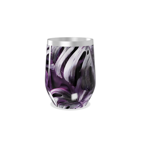 Copo Térmico Slim - Floral Roxo Aço Inox