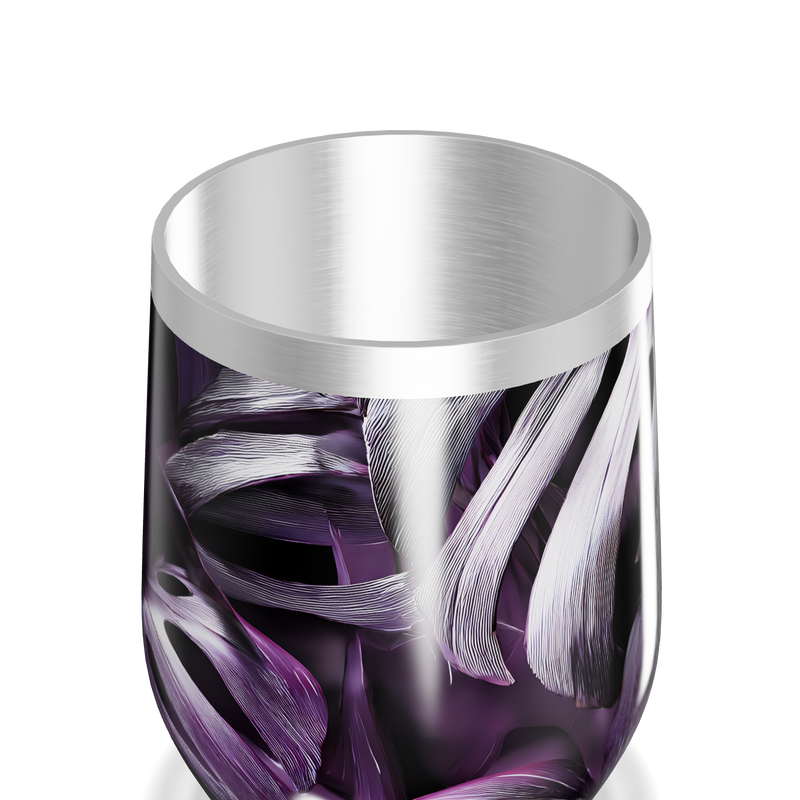 Copo Térmico Slim - Floral Roxo Aço Inox