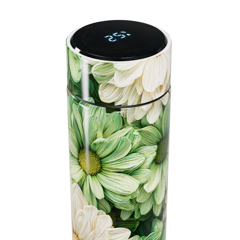 Garrafa Térmica Touch - Floral Verde