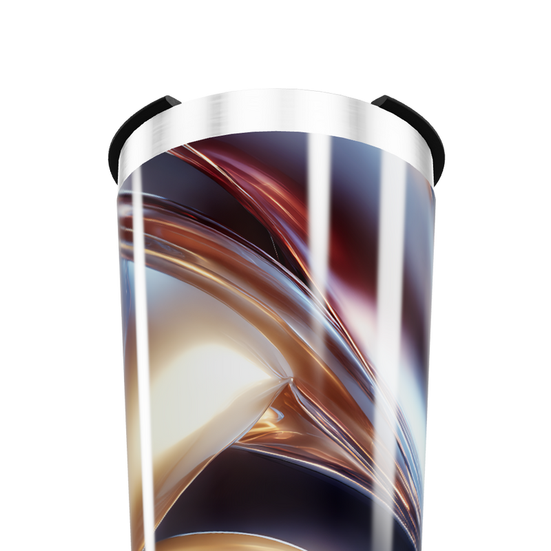 Copo Térmico - Aço Inox Abstrato