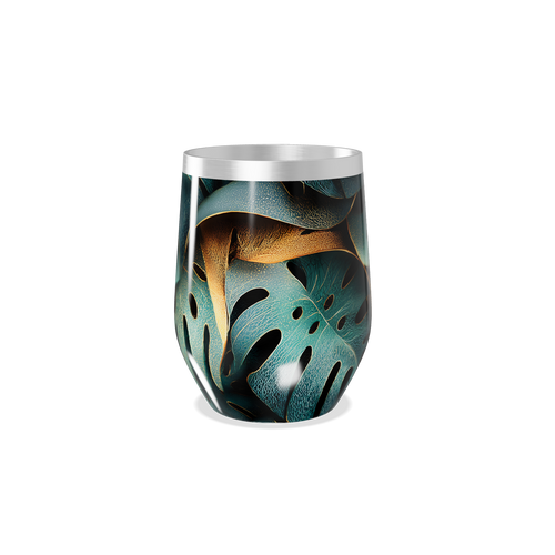 Copo Térmico Slim - Folhagem Metálica