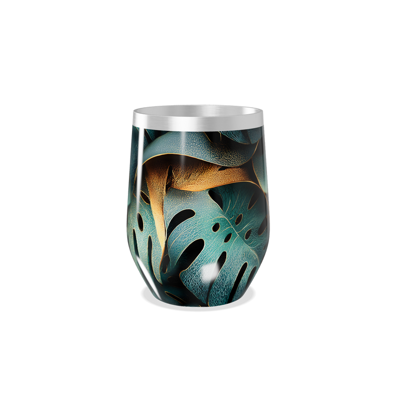 Copo Térmico Slim - Folhagem Metálica