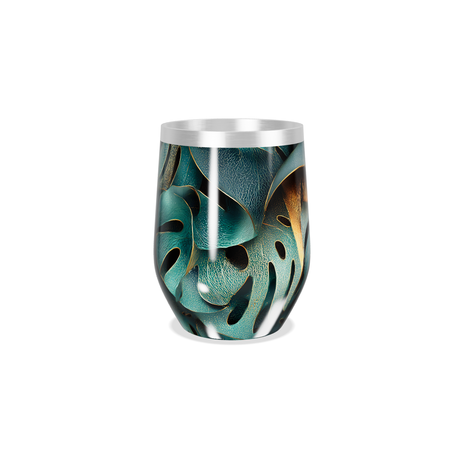 Copo Térmico Slim - Folhagem Metálica