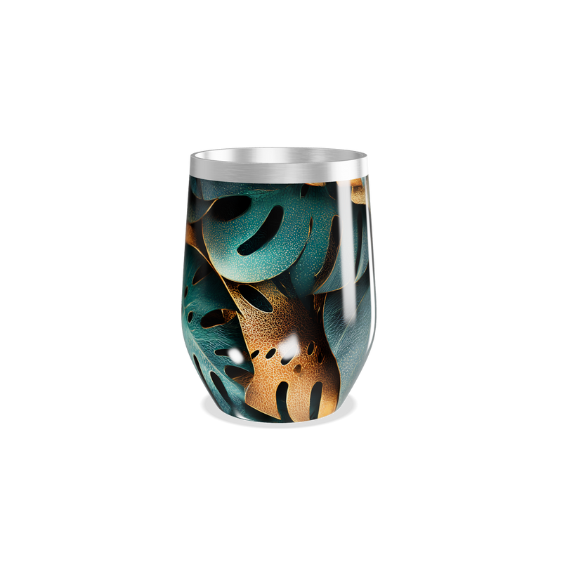 Copo Térmico Slim - Folhagem Metálica