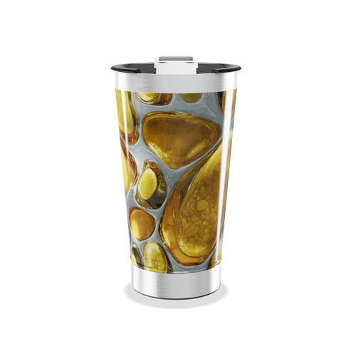 Copo Térmico - Com estampa de pedras douradas