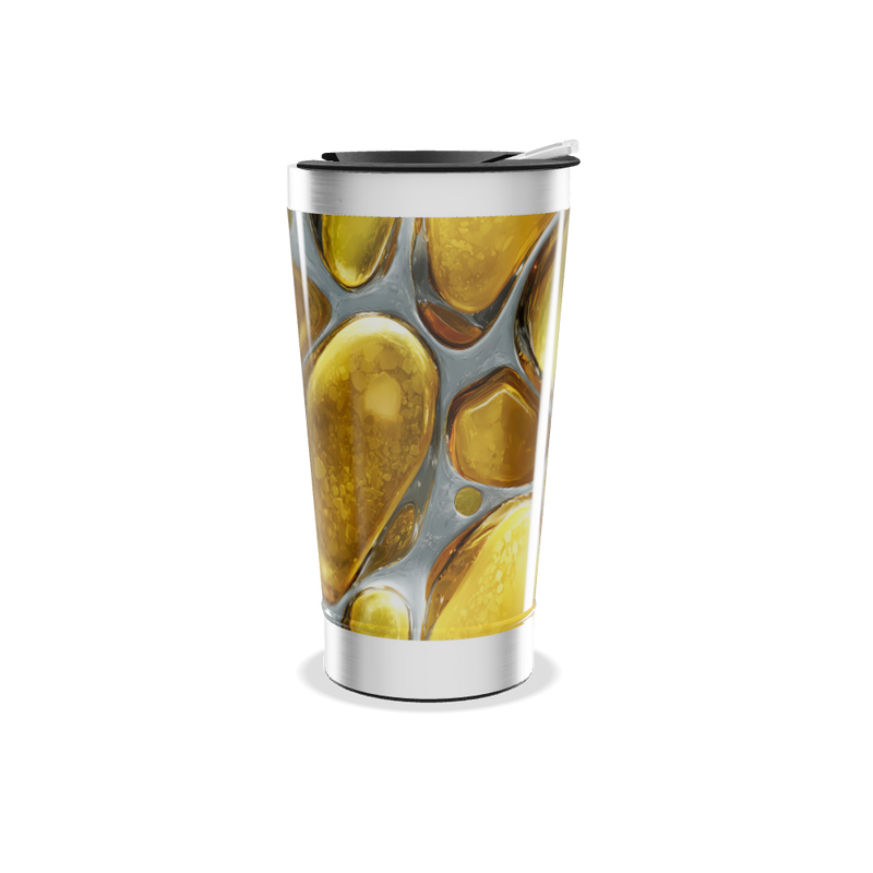 Copo Térmico - Com estampa de pedras douradas