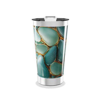 Copo Térmico - Design Pedras Turquesa