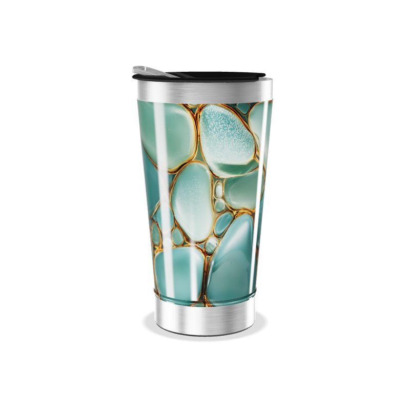 Copo Térmico - Design Pedras Turquesa