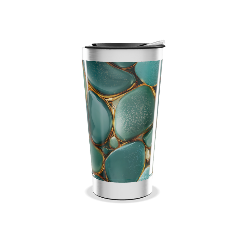 Copo Térmico - Design Pedras Turquesa