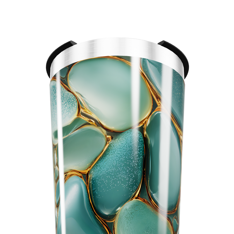 Copo Térmico - Design Pedras Turquesa