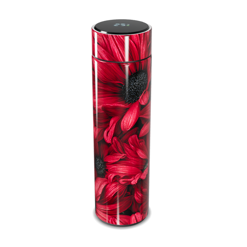 Garrafa Térmica Touch - Floral Vermelha Digital