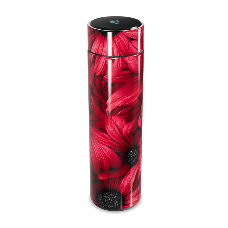Garrafa Térmica Touch - Floral Vermelha Digital