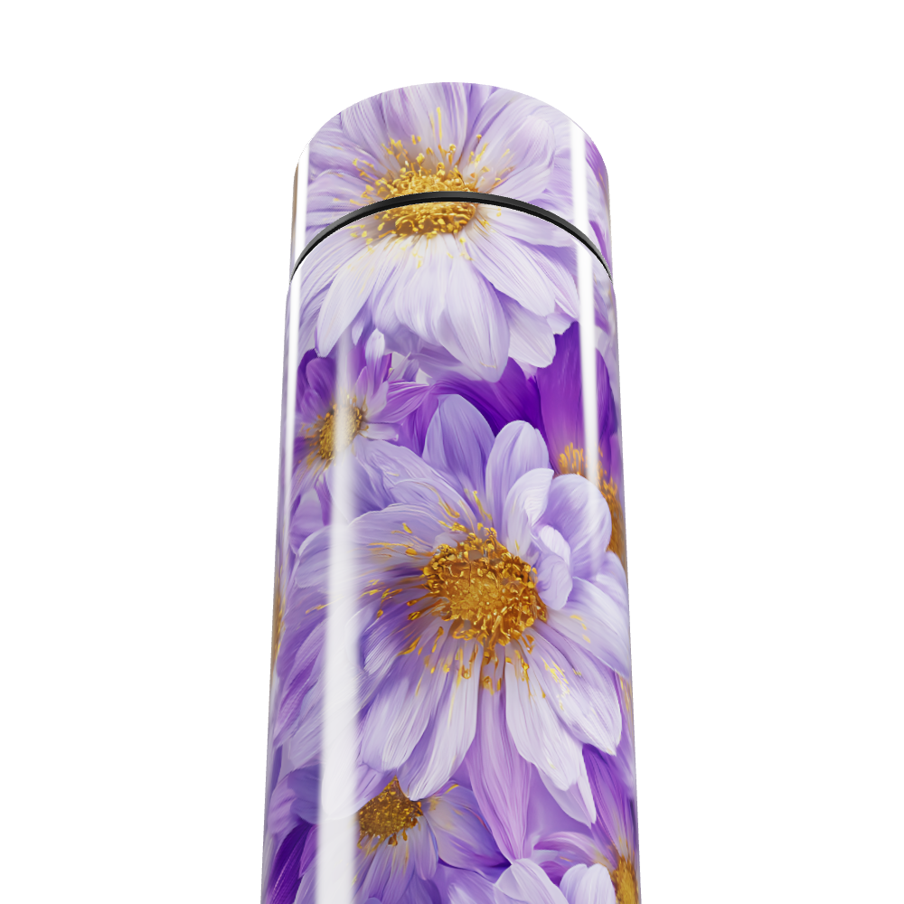 Garrafa Térmica Touch Floral Roxa