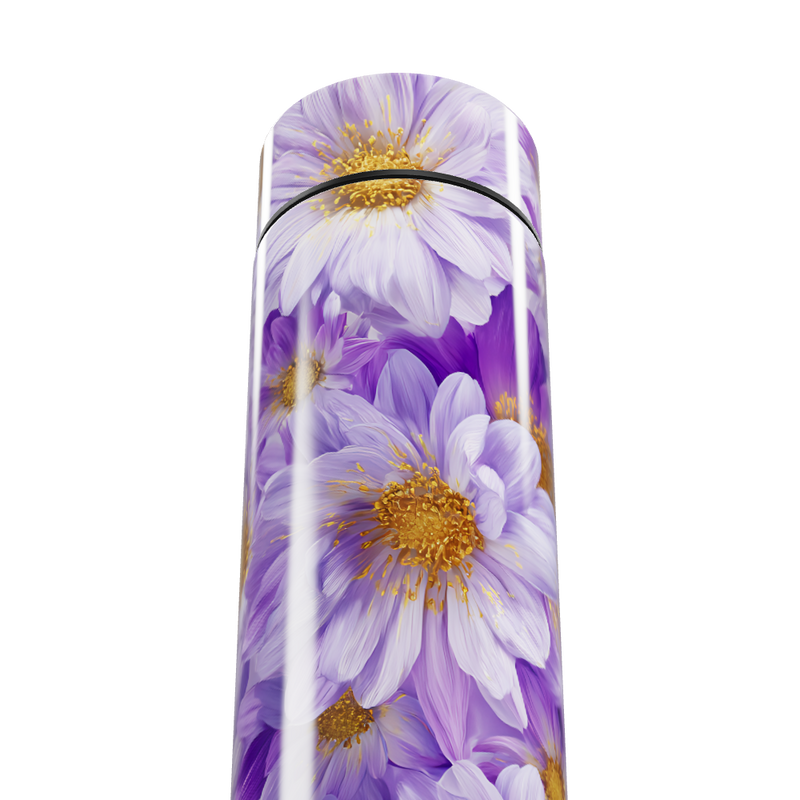 Garrafa Térmica Touch Floral Roxa