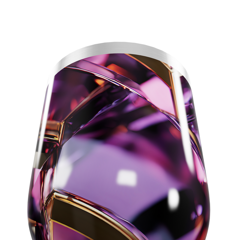 Copo Térmico Slim - Roxo Geométrico Metalizado