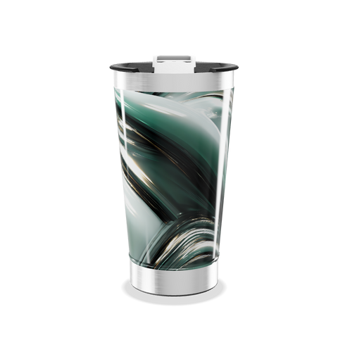 Copo Térmico - Abstrato Verde Inox
