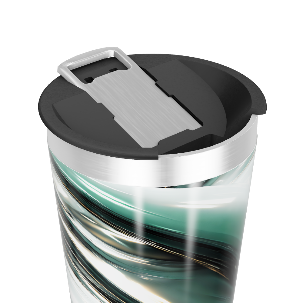 Copo Térmico - Abstrato Verde Inox