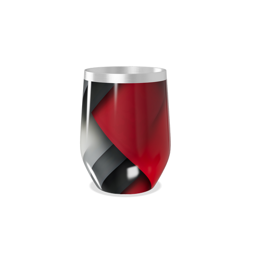 Copo Térmico Slim - Vermelho e Preto inox