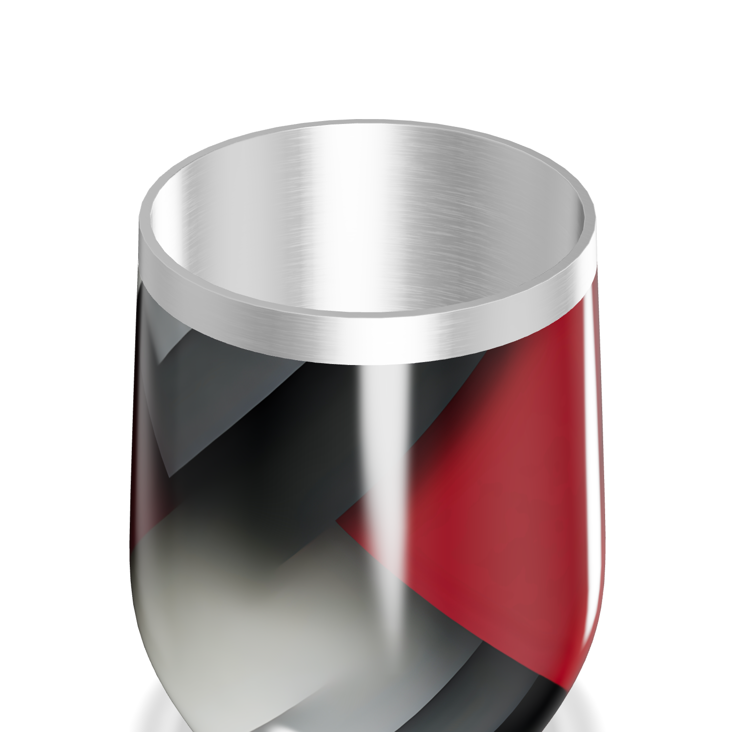 Copo Térmico Slim - Vermelho e Preto inox