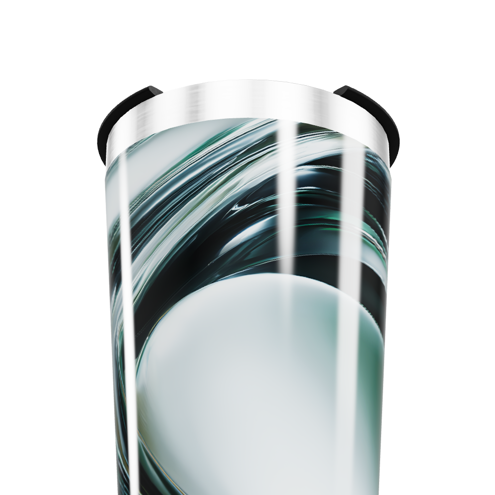 Copo Térmico - Estampa Abstrata Preto e Branco