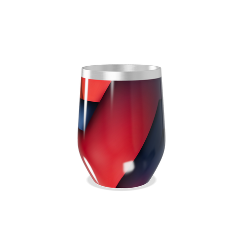 Copo Térmico Slim - Vermelho e Preto Geométrico