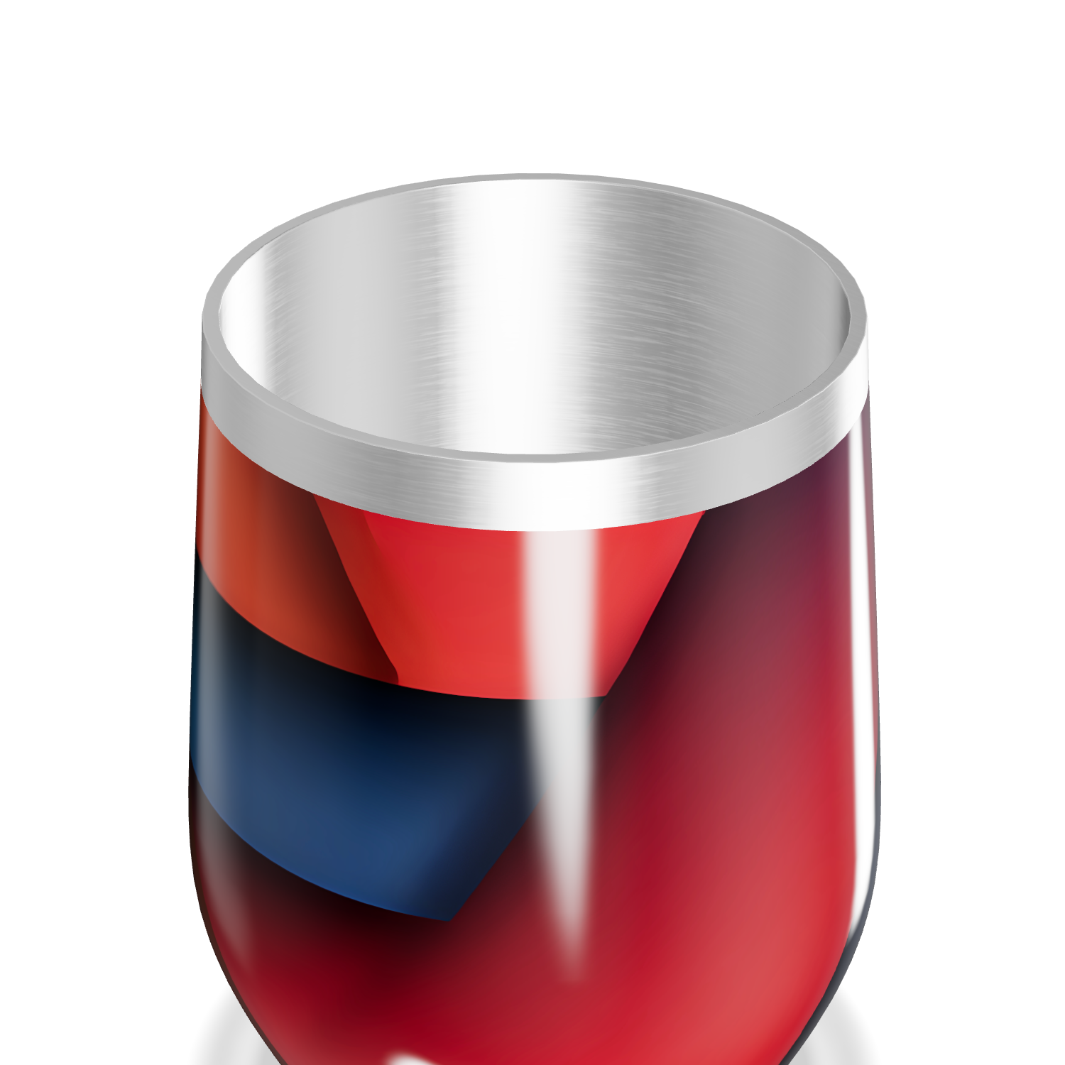 Copo Térmico Slim - Vermelho e Preto Geométrico