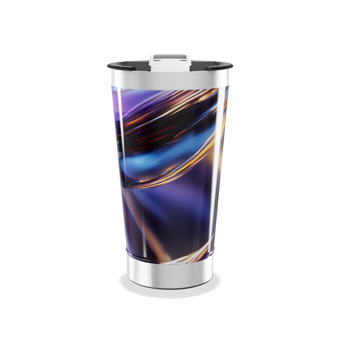 Copo Térmico - Abstrato Colorido Aço Inox
