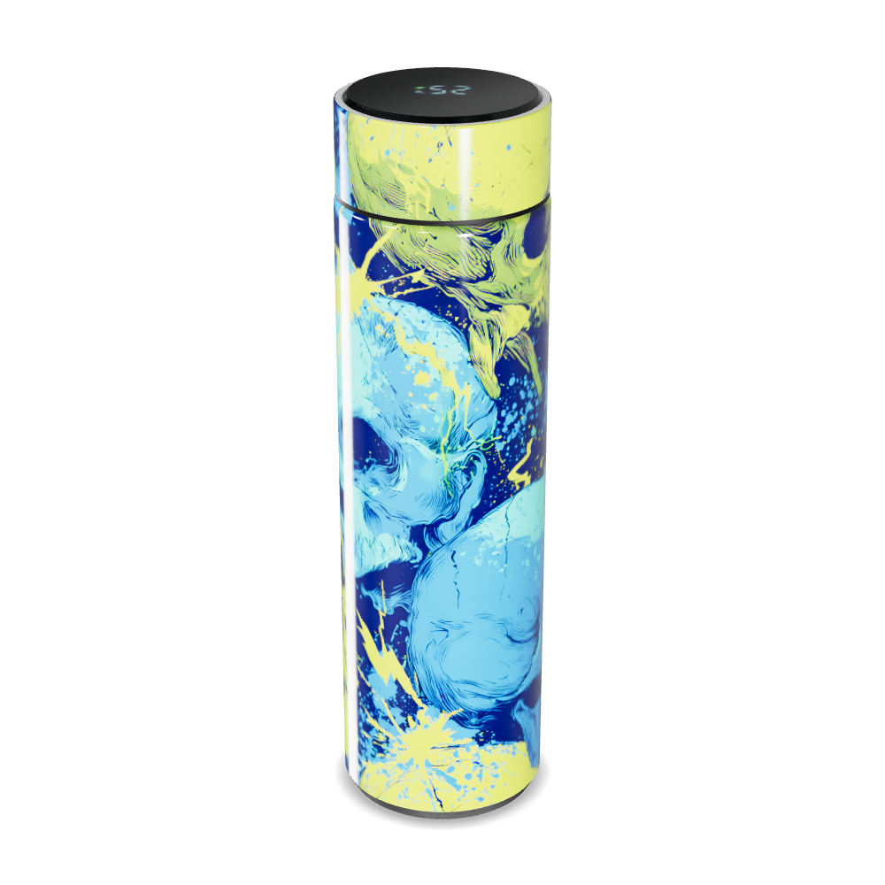 Garrafa Térmica Touch - Caveira Azul Amarela