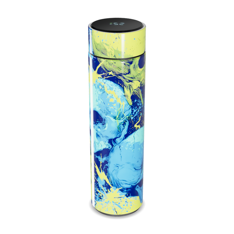 Garrafa Térmica Touch - Caveira Azul Amarela
