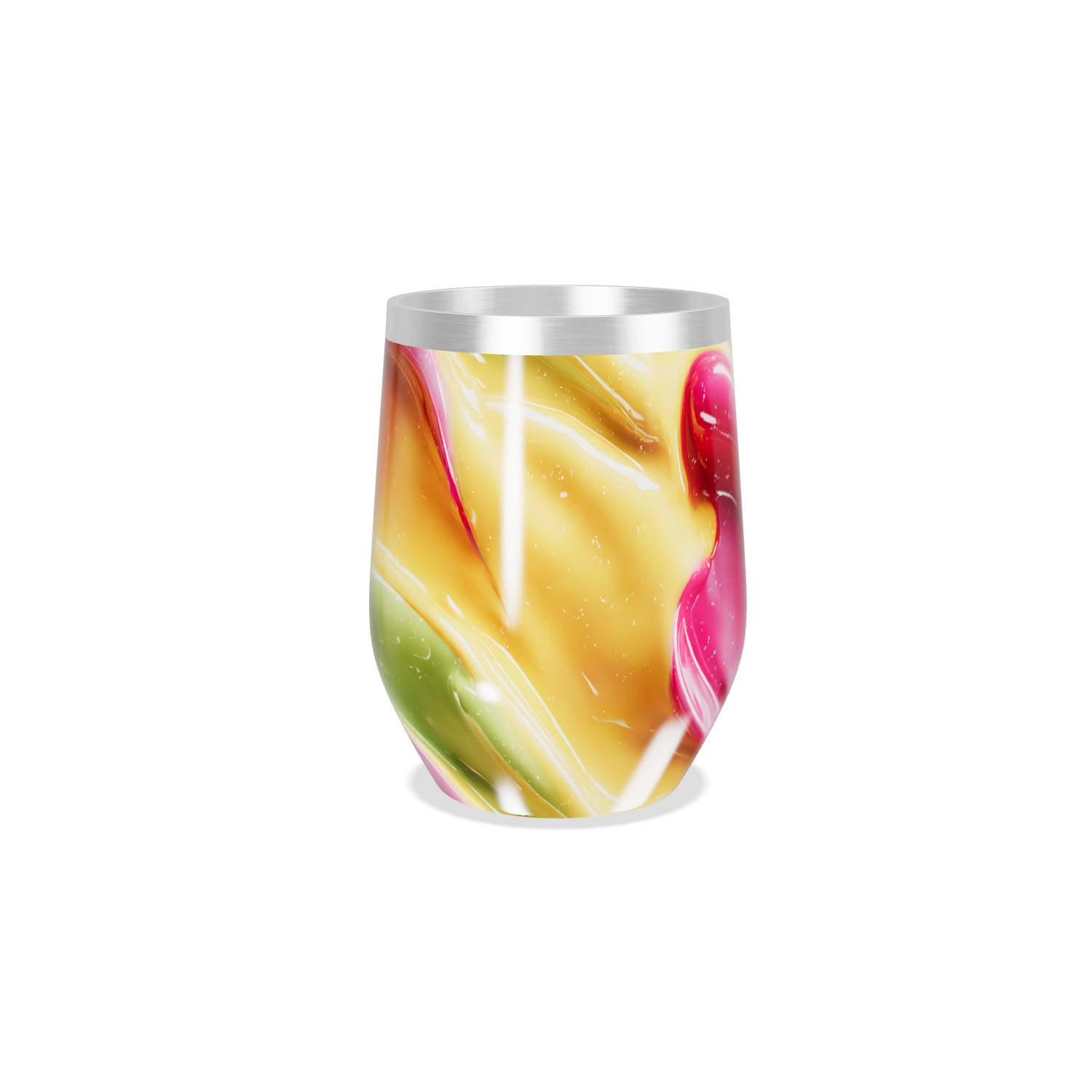 Copo Térmico Slim - Colorido Abstrato Inox