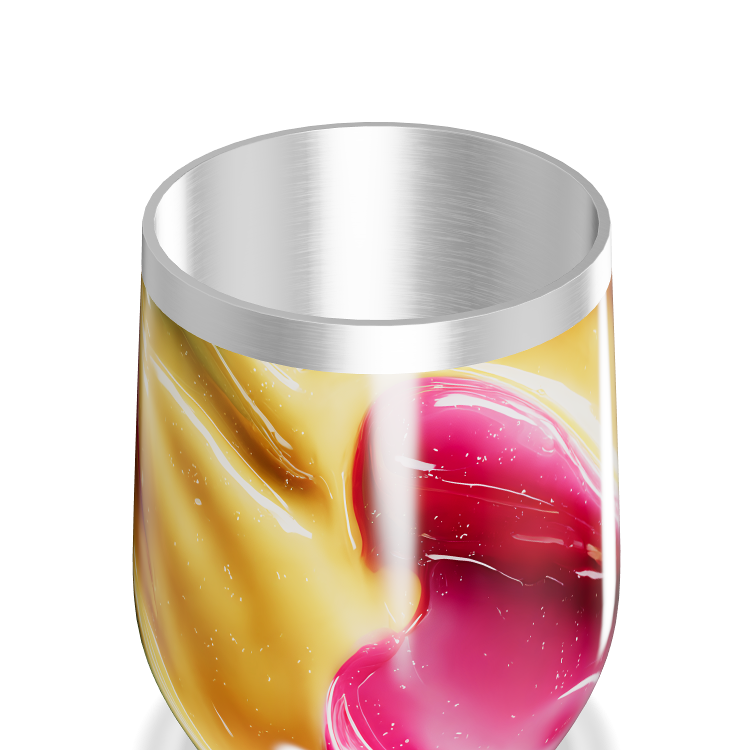 Copo Térmico Slim - Colorido Abstrato Inox