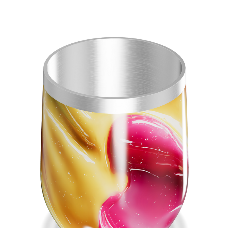 Copo Térmico Slim - Colorido Abstrato Inox