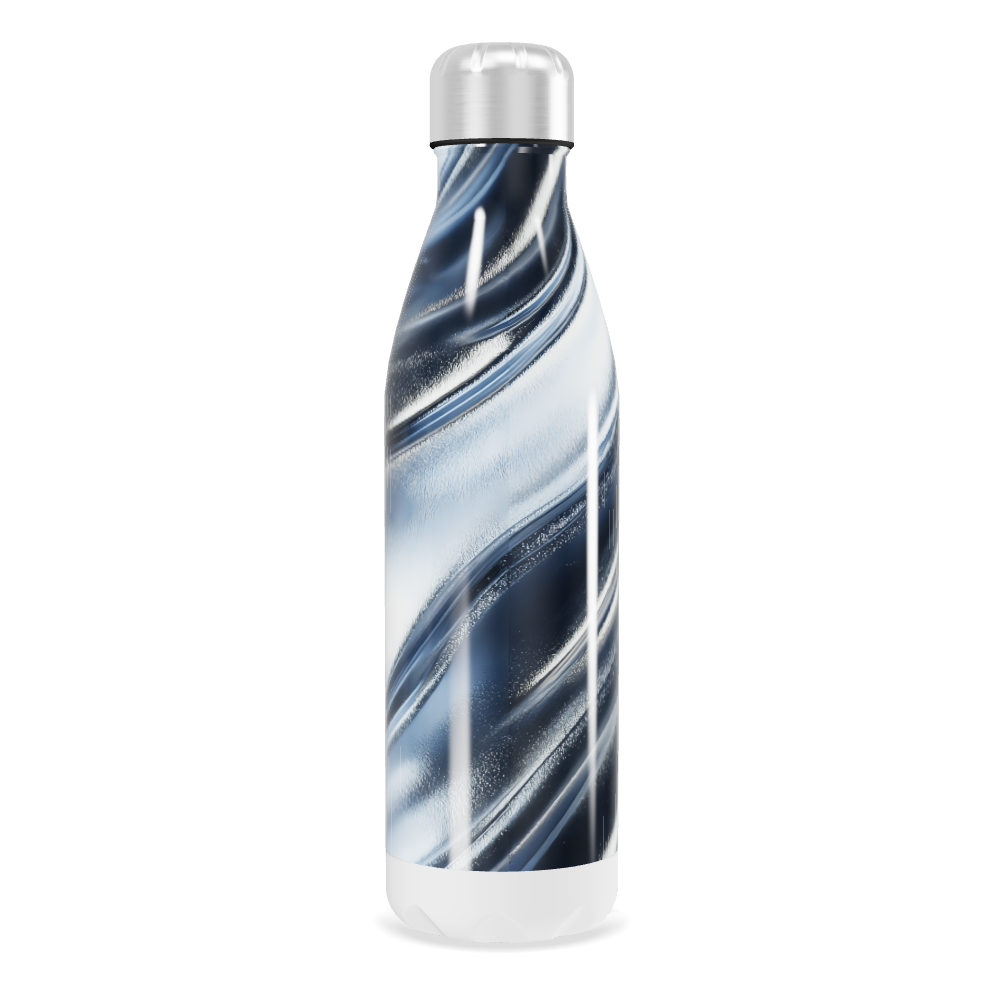 Garrafa Inox Listrada Azul e Branca