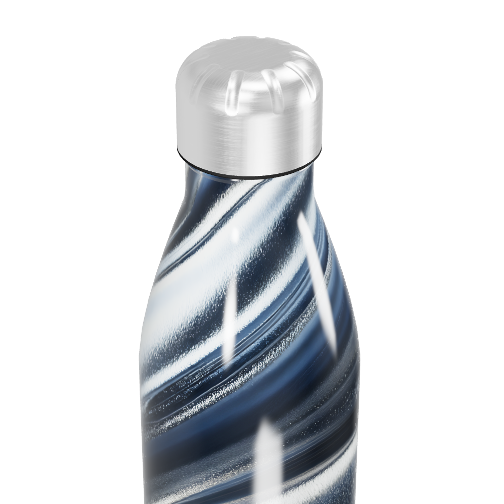 Garrafa Inox Listrada Azul e Branca