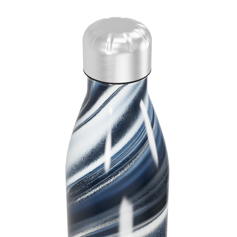 Garrafa Inox Listrada Azul e Branca