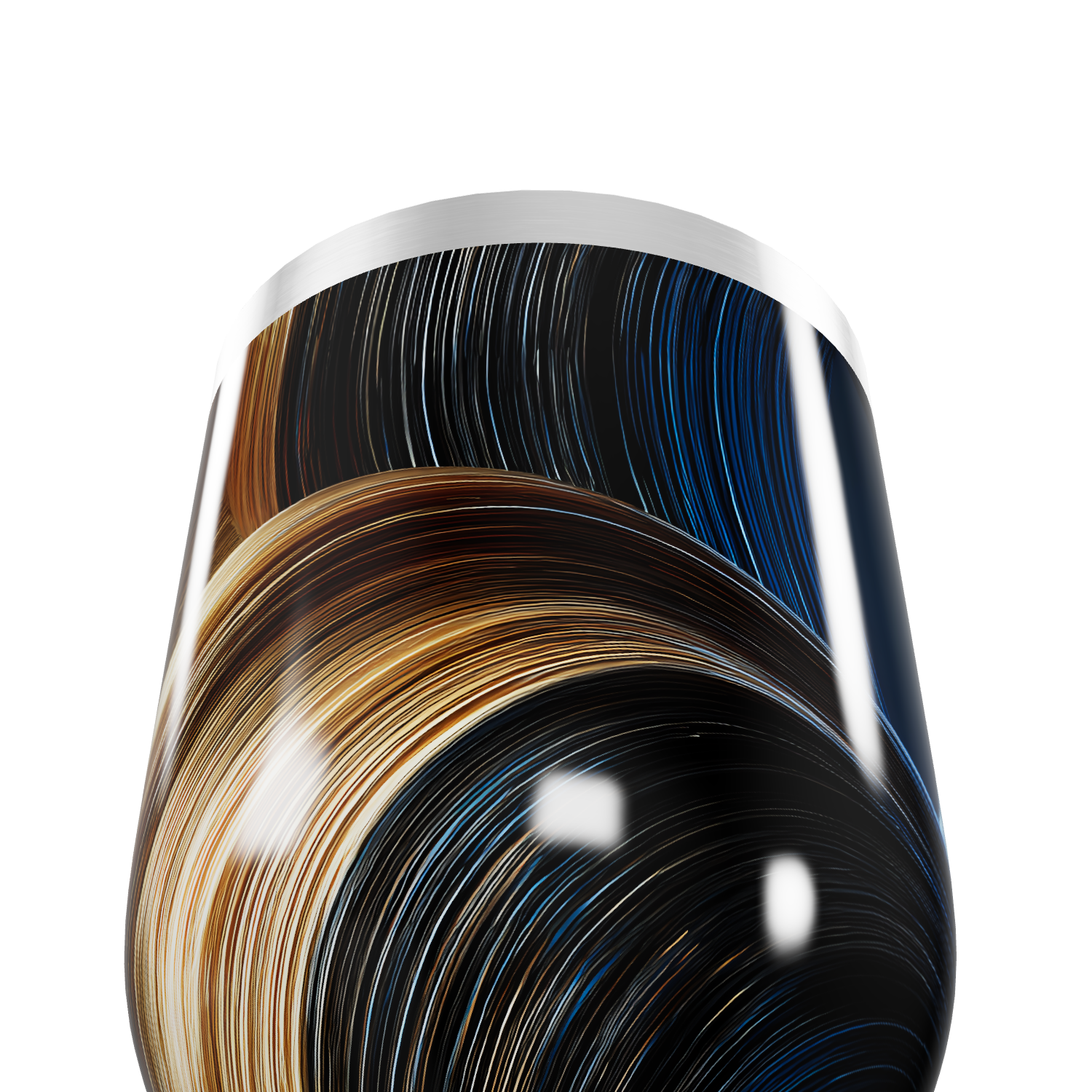 Copo Térmico Slim - Estampa Ondas Coloridas