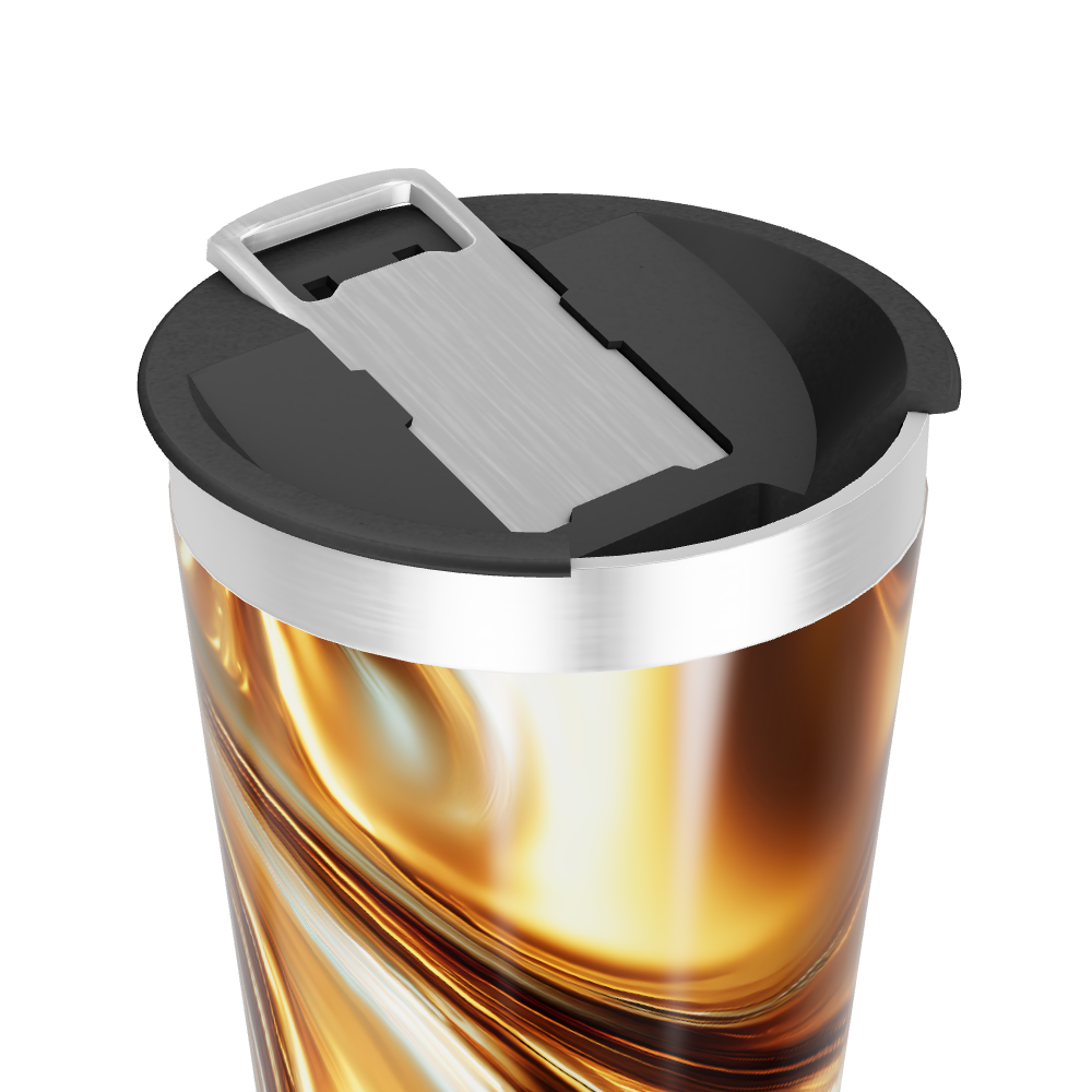 Copo Térmico - Inox com Estampa Marrom