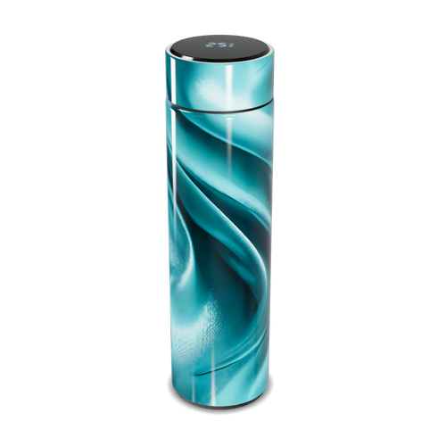 Garrafa Térmica Touch Azul - Design Ondulado