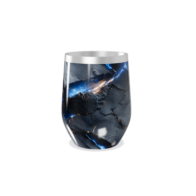 Copo Térmico Slim - Marmorizado Preto e Azul