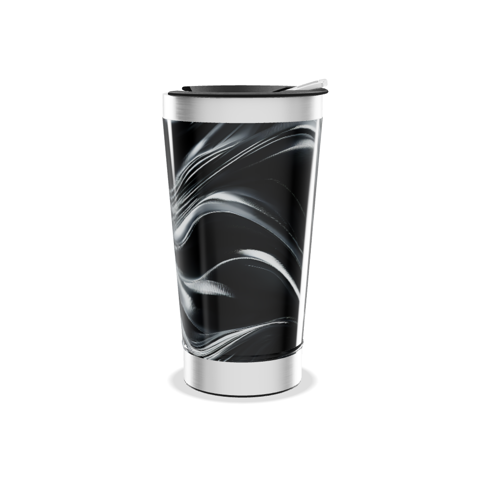 Copo Térmico - Preto com Ondas