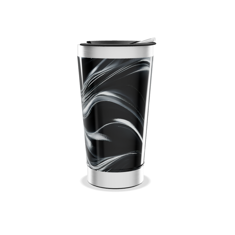 Copo Térmico - Preto com Ondas
