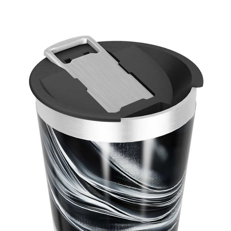 Copo Térmico - Preto com Ondas