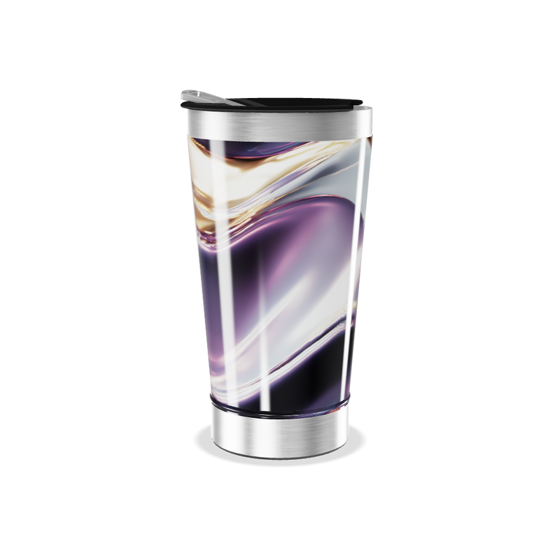 Copo Térmico - Roxo Metálico Abstrato