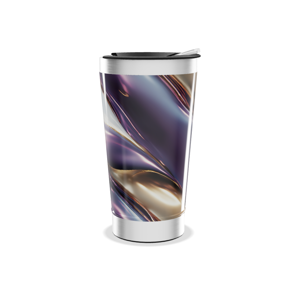 Copo Térmico - Roxo Metálico Abstrato