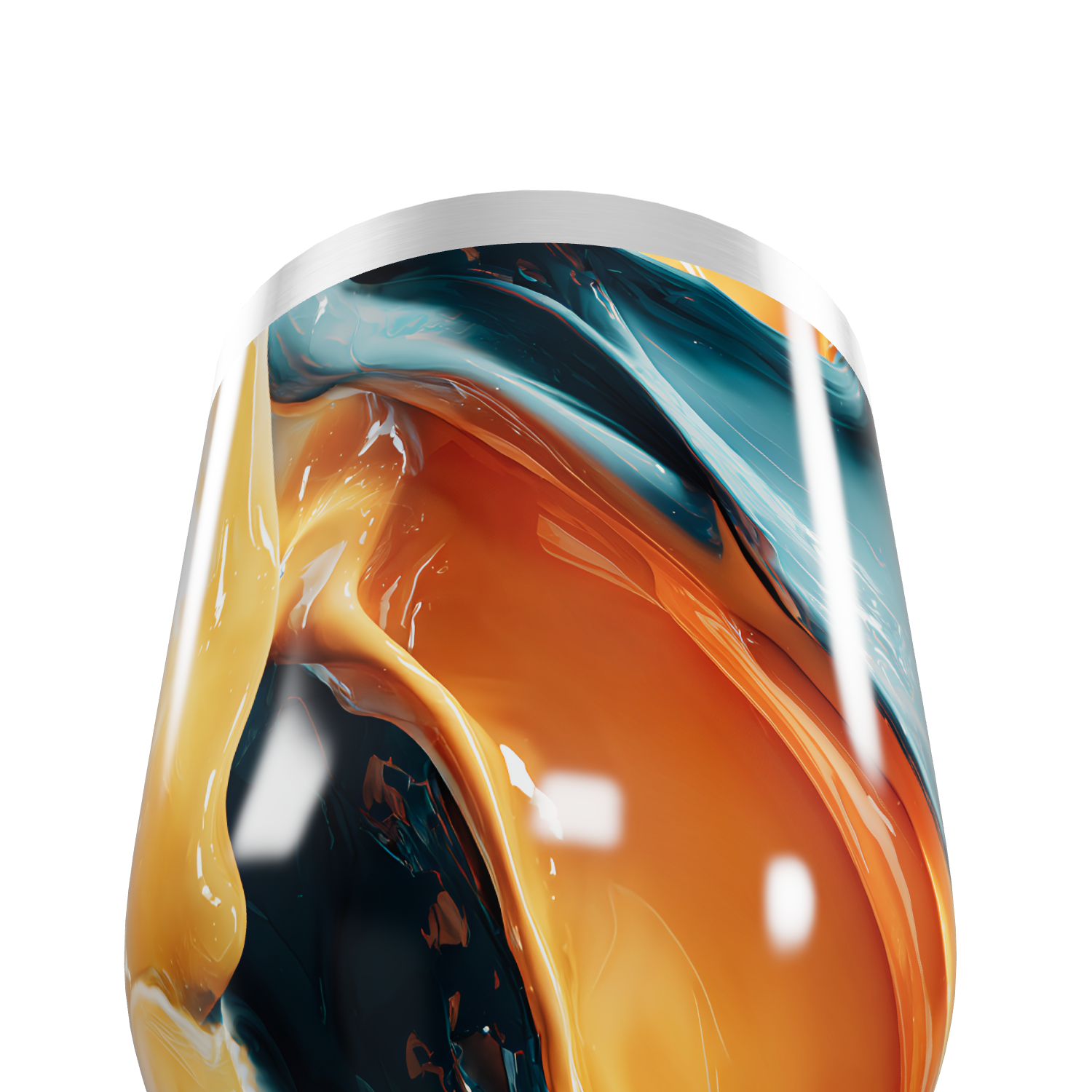 Copo Térmico Slim - Abstrato Colorido Aço Inox