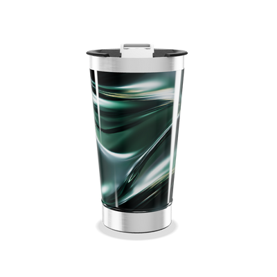 Copo Térmico - Verde Metálico Abstrato